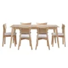 Table à manger rectangulaire 70" avec 6 chaises - grège
