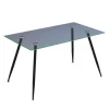 Table à manger rectangulaire en verre 59"
