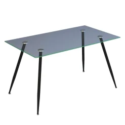 Table à manger rectangulaire en verre 59"
