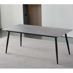 Table à manger rectangulaire en pierre sintérisée 59"
