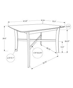 Table à manger rectangulaire 48