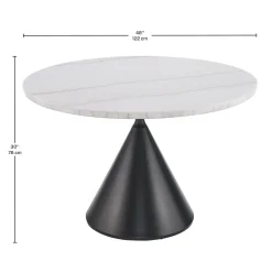 Table à manger ronde en marbre - 48