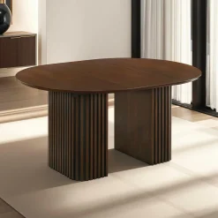 Table à manger ronde extensible (48 à 83