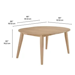 Table à manger ronde extensible (48