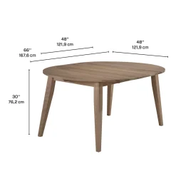 Table à manger ronde extensible (48