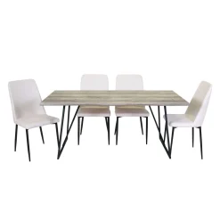 Table avec 4 chaises - blanc