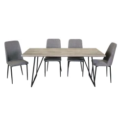 Table avec 4 chaises - gris