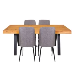 Table avec 4 chaises - gris