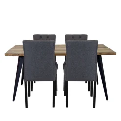 Table avec 4 chaises - gris