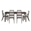 Table avec rallonge (54" à 70") et 6 chaises - ardoise