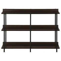 Table console - 3 niveau, étagères, rectangulaire, pieds en métal - 48