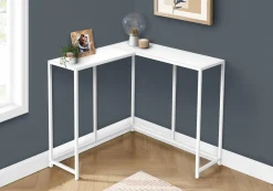 Table console - forme de L, coin, cadre en métal - 36