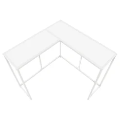 Table console - forme de L, coin, cadre en métal - 36