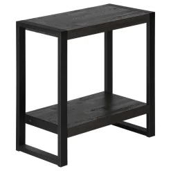 Table d'appoint - faux bois noir, métal noir - Monarch
