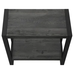 Table d'appoint - faux bois noir, métal noir - Monarch