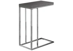 Table d'appoint - gris et métal chrome - Monarch
