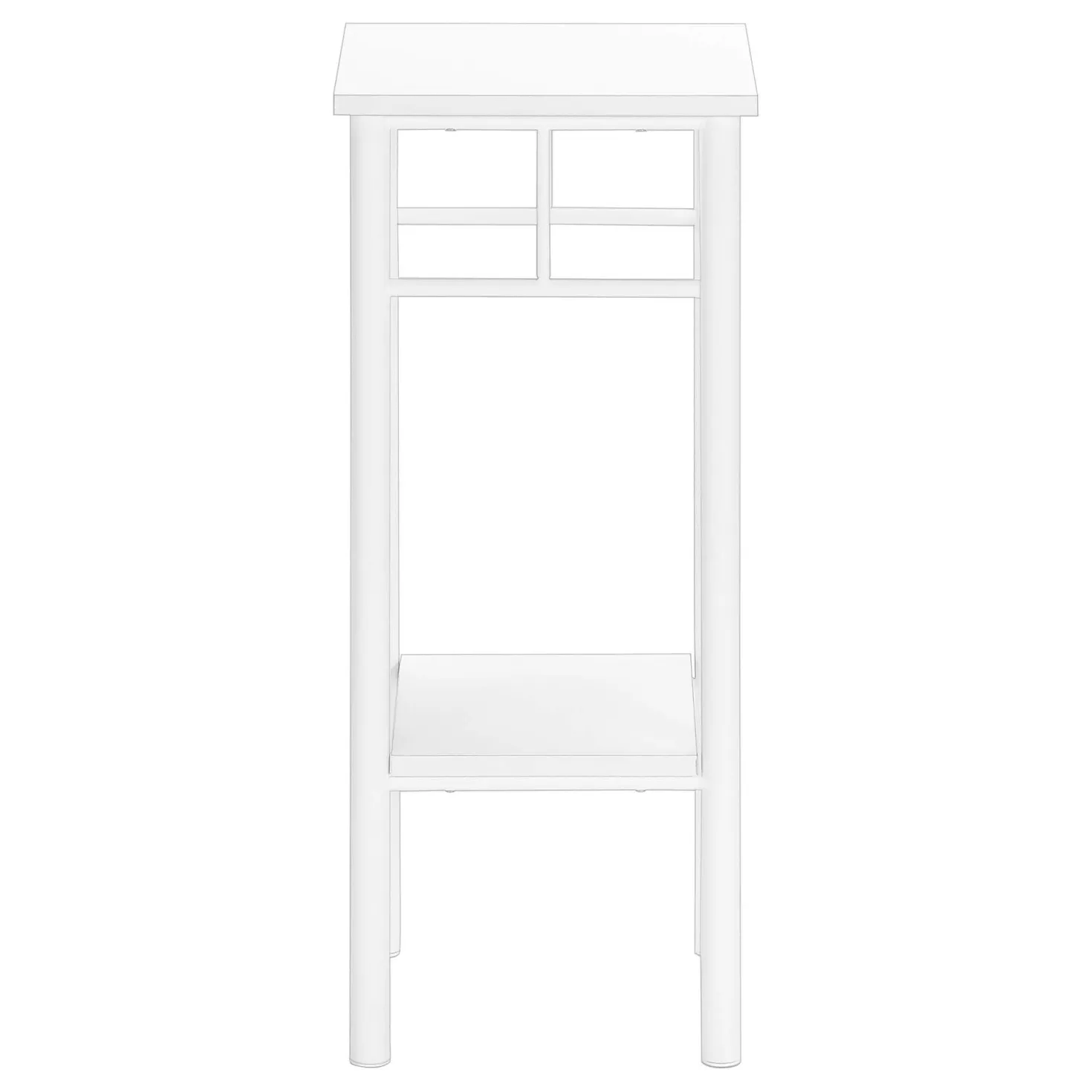 Table d'appoint - 28"H, blanc, métal blanc - Monarch