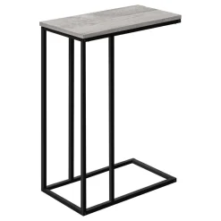 Table d'appoint - 25"H, gris, métal noir - Monarch