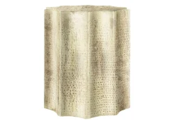 Table d'appoint - 22"H, table de bout drum métal doré - Monarch