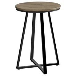 Table d'appoint - 22"H, taupe foncé, métal noir - Monarch