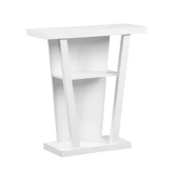 Table d'appoint - 32"L, console d'entrée blanche - Monarch