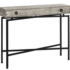 Table d'appoint - 42"L, faux bois gris, console noir - Monarch