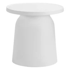 Table d’appoint d’extérieur en résine - blanc