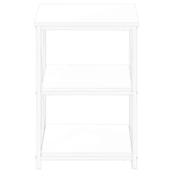 Table d'appoint, table de nuit - 3 niveaux, 2 tablettes, carré - 26