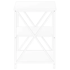 Table d'appoint, table de nuit - 3 niveaux, 2 tablettes, carré - 26