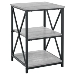 Table d'appoint, table de nuit - 3 niveaux, 2 tablettes, carré - 26"H - fa - Monarch