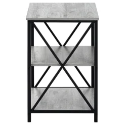 Table d'appoint, table de nuit - 3 niveaux, 2 tablettes, carré - 26