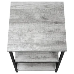 Table d'appoint, table de nuit - 3 niveaux, 2 tablettes, carré - 26
