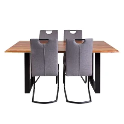 Table de 67" avec 4 chaises - gris