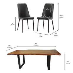 Table de 84 pouces avec 4 chaises
