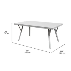 Table d’extérieur en polywood et aluminium avec 4 chaises