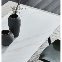 Table en pierre sintérisée avec 4 chaises