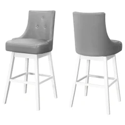 Tabouret de bar - ensemble de 2, pivotant, dossier capitonné, rembourré /h