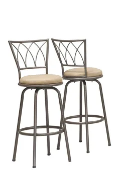 Tabouret de bar - 2mcx, 43"H, pivotant, cafe foncé