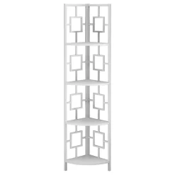 Étagère - 62"H, blanc, métal blanc en coin - Monarch