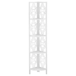 Étagère - 62"H, blanc, métal blanc en coin - Monarch