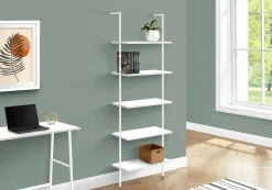 Étagère - 72"H, echelle blanc, métal blanc - Monarch