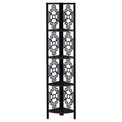Étagère - 62"H, espresso, métal noir en coin - Monarch