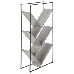 Étagère - 60"H, gris, métal noir - Monarch