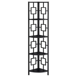 Étagère - 62"H, noir, métal noir en coin - Monarch