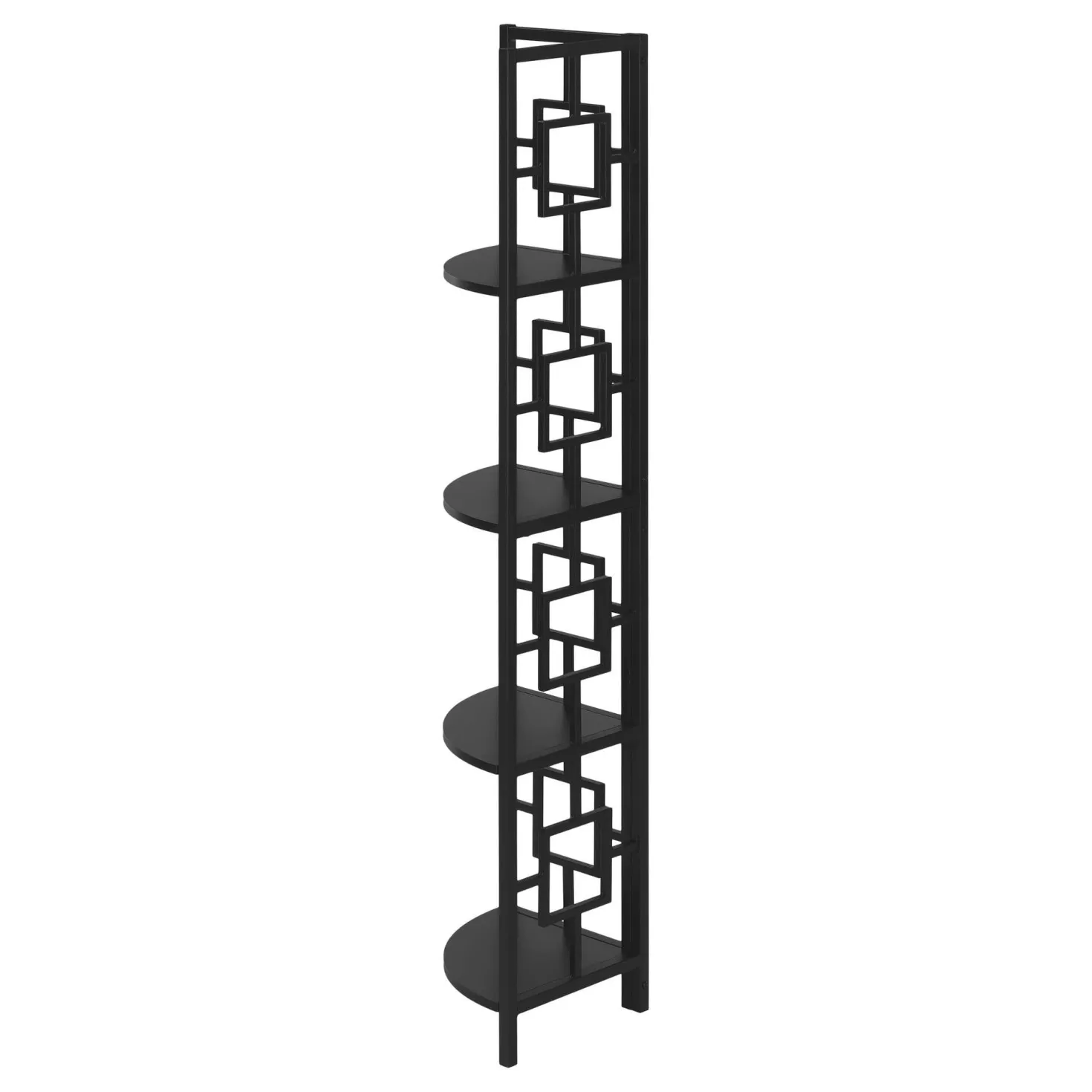 Étagère - 62"H, noir, métal noir en coin - Monarch