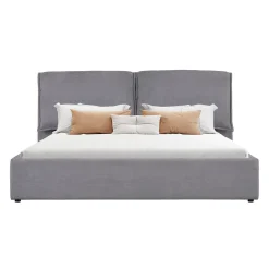 Très grand lit en tissu avec tête de lit (78'')