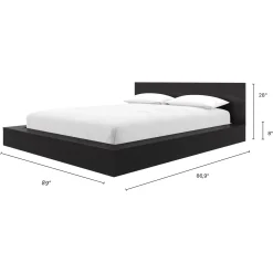 Très grand lit plateforme avec tête de lit - Nexera