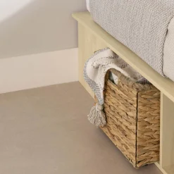 Très grand lit plateforme avec paniers de rangement (78