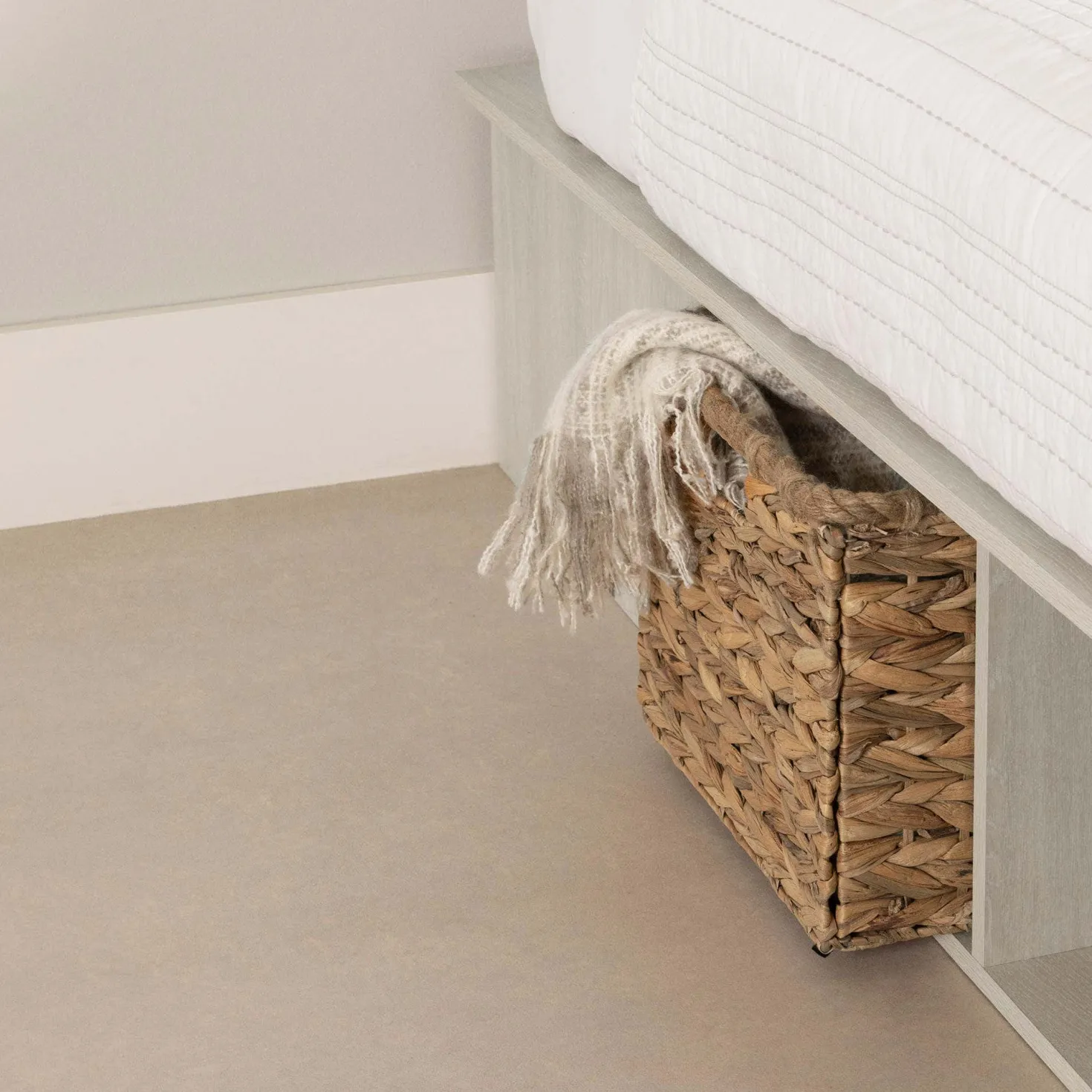 Très grand lit plateforme avec paniers de rangement (78") - South Shore