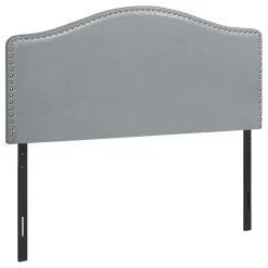 Tête de lit - double - bordure à têtes de clou, forme arquée, panneau rembo - Monarch
